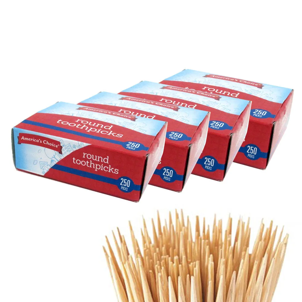 1000 Wooden Toothpicks Cocktail Appetizer Sandwich Party Food Pick Oral Dental