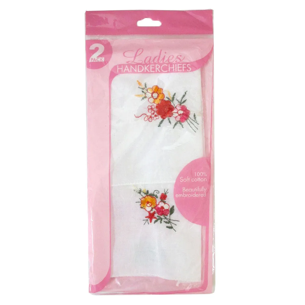 12 Pc Ladies Handkerchief Set 100% Cotton Pocket Women Square  Floral Hankies