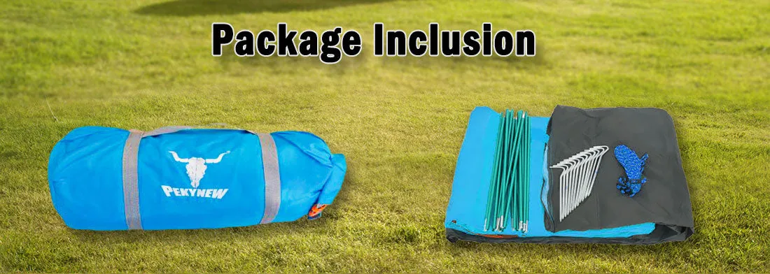 2-Person Portable Camping Tent | Waterproof | Lightweight Hiking Backpacking Shelter | Blue