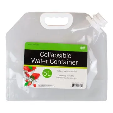 2pc Collapsible Water Container 5 Liter Camping Storage Foldable Bottle Portable