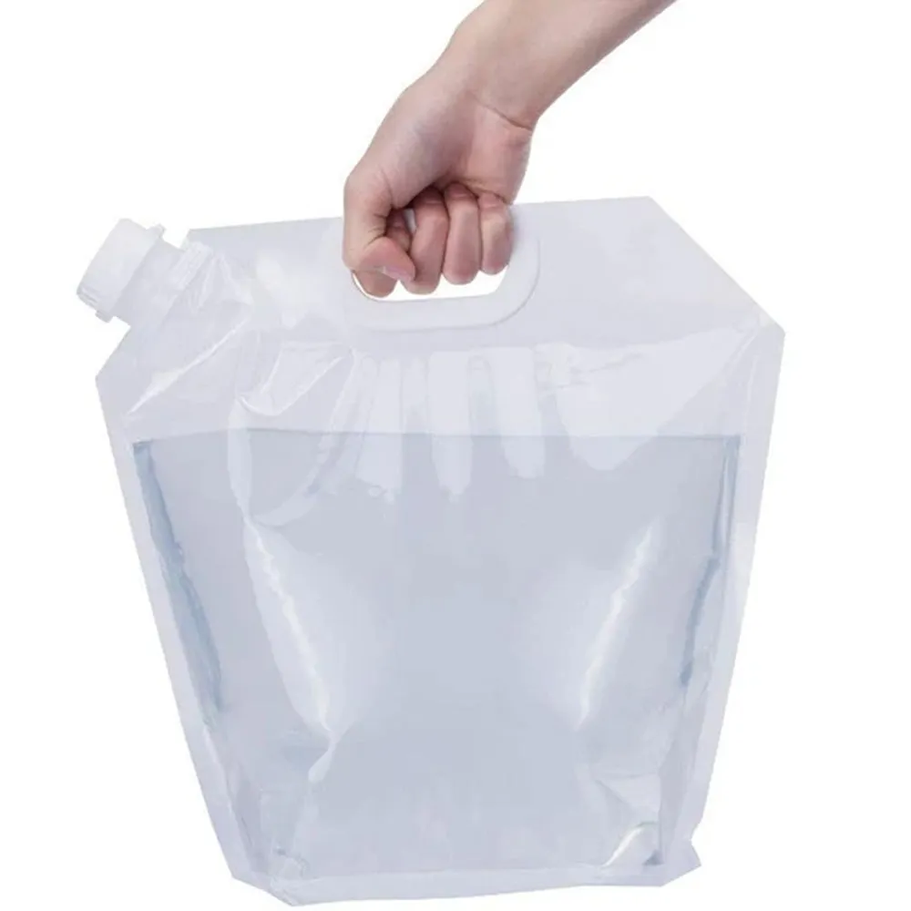2pc Collapsible Water Container 5 Liter Camping Storage Foldable Bottle Portable