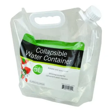 2pc Collapsible Water Container 5 Liter Camping Storage Foldable Bottle Portable