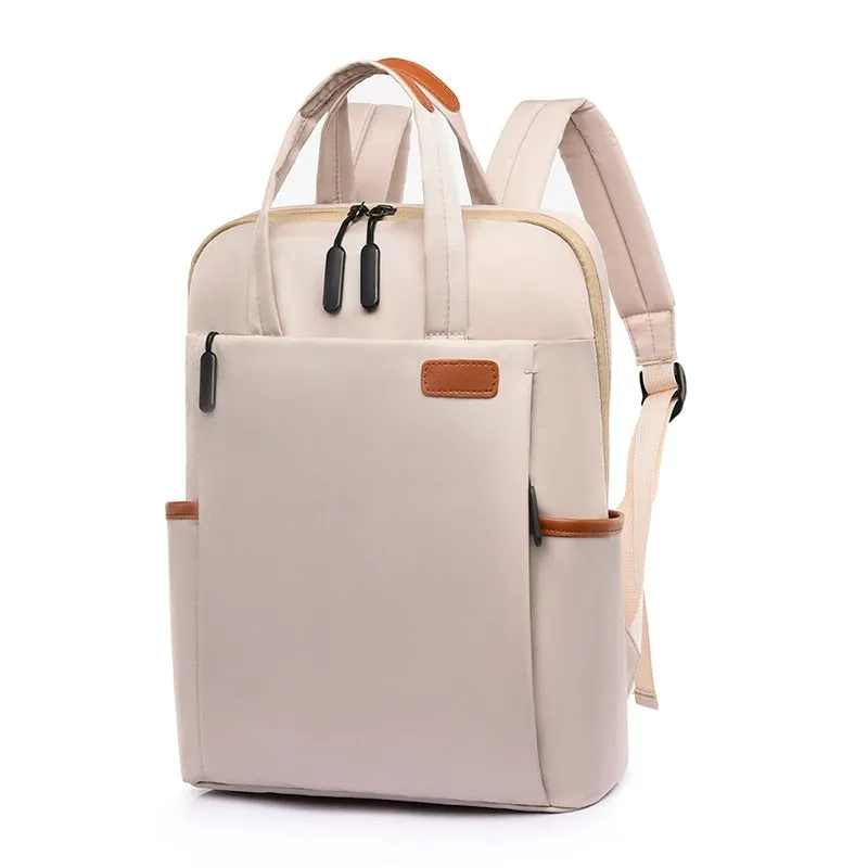 Back to school Waterproof Business Woman Backpack Fashion Oxford College Student School Backpacks 13 14 Inch Laptop Bag Travel Rucksack Mochila