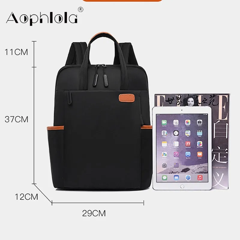 Back to school Waterproof Business Woman Backpack Fashion Oxford College Student School Backpacks 13 14 Inch Laptop Bag Travel Rucksack Mochila