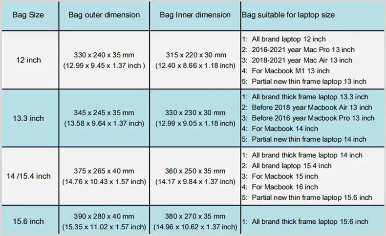 For Macbook Air Pro Unisex 12,13.3,14,15.4,15.6 Inch Embroidery Hand & Laptop Bag